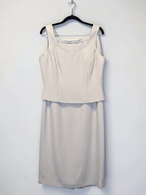 Albert Nipon Champagne Beige 2 Piece Formal Maxi Skirt Set 10